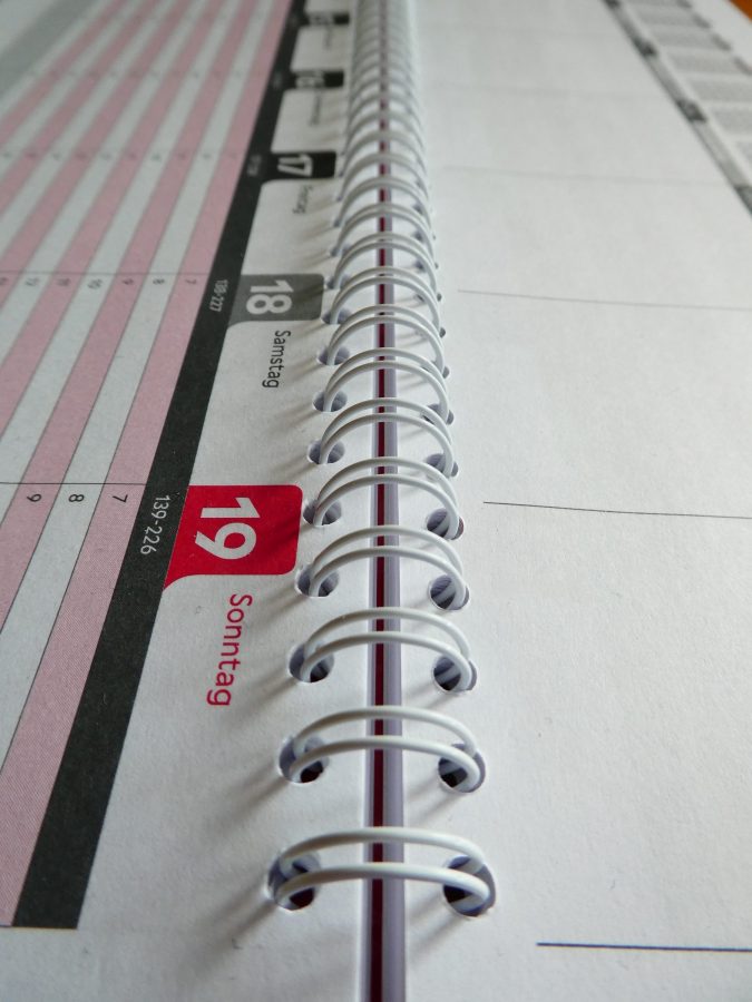desk calendar